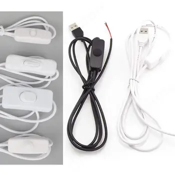 Направи си САМ 5v USB Кабел Штекерный Конектор 2Pin 2 Тел Кабел за зареждане на Захранване Захранващ Проводник С Превключвател USB 2.0 штекерный 2-пинов Кабел за led ленти