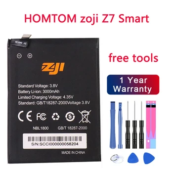 Нов 100% оригинална батерия zoji Z7 за HOMTOM Z7 3000 mah, батерия за мобилен телефон Bateria
