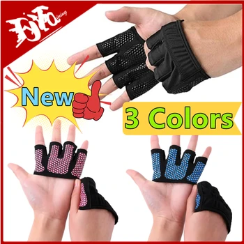 Нов 3-цветни ръкавици за фитнес зала и фитнес полпальца, мъжки и дамски ръкавици за кроссфита, ръкавици за сила на вдигане на тежести, Културизъм, защита на ръцете