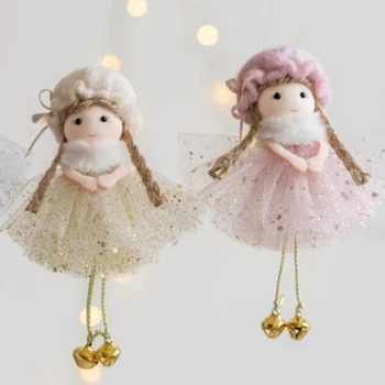 Нова Година 2024 Коледни Кукли-Ангели Коледно Дърво Висящи украшения Навидад 2023 Коледна украса за дома, Подарък за Рожден Ден Noel Decor