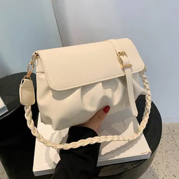Нова Дамска чанта през рамо, Жените Модерна чанта през рамо, Плиссированная Мътна чанта с чанта под мишниците, дамски чанти за ръце