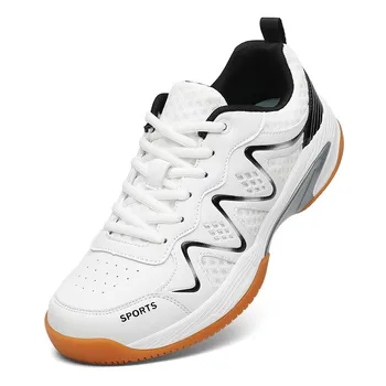 Нова марка обувки за бадминтон, мъжки и дамски спортни обувки, дишаща устойчива на плъзгане, спортни обувки за тенис, Zapatos de bádminton, размер 36-48