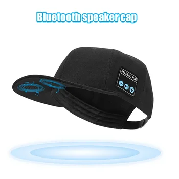 Нова шапка с Bluetooth-високоговорител Регулируема Bluetooth шапка Безжична умна шапка за хендсфри за спортове на открито бейзболна шапка с микрофон