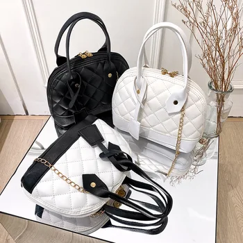 Новата модерна дамска чанта-миди, чантата е от изкуствена кожа, Елегантна чанта-месинджър, Однотонная луксозна чанта през рамо, Женствена чанта за пазаруване
