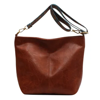 Новата реколта широколентов чанта през рамо с голям капацитет, висококачествени ежедневни персонални bag-чанта