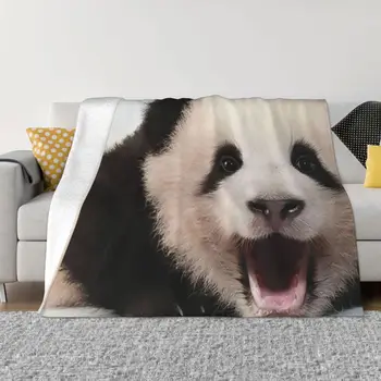 Одеяло с животни под формата на панда Фу Bao Fubao, леки, дишащи хипоалергенни наметала за пътуване в спалнята