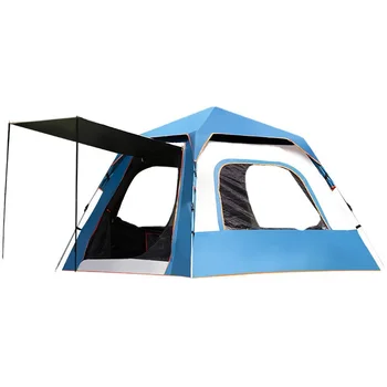 Открит куполна Палатка Автоматично бързо отваряне на Кемпинговой Палатки Сгъсти водоустойчив Слънцезащитен Крем, Семеен Голяма палатка за 3-6 души