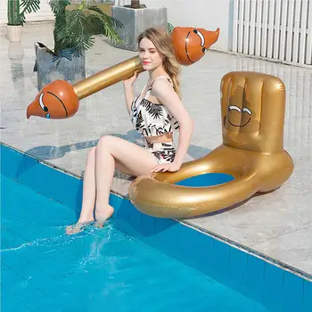 Плаващ подложка за тоалетна Забавен Плаващ Редица Надувное Стол с възможност за сгъване на Облегалката на Сал Играчка с 2 Играчки барове На басейна, на Плажа Лятото