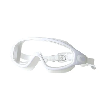 Плувни очила, маска за гмуркане, очила за плуване с затычками за уши, HD фарове за очила, голяма рамки, подходящи за всяка форма на лицето