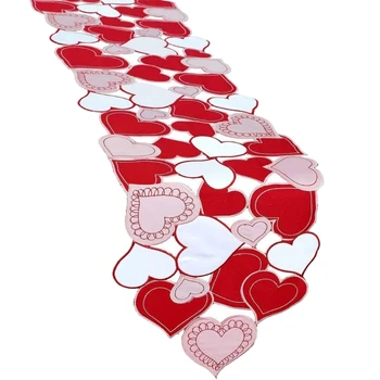 Покривка за маса във формата на сърце за Свети Валентин, Коледна парти по случай рожден Ден, Директна доставка