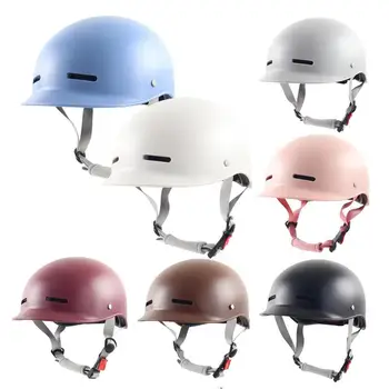 Половината мотоциклетни каски за мъже на Мотоциклет шлем в стил бейзболни шапки, наполовина каска за лице, Електрически скутери, наполовина каска за езда, състезателни