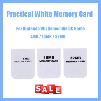 Практически карта памет 4 MB/16 MB/32 MB за Nintendo Wii, Gamecube GC NGC Game White Новата карта памет Wii micro karte כרטיס זיכרון