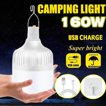 Преносим Led Лампа За Къмпинг USB Акумулаторна Фенерче 3 Режима на Осветление Лампа За Външно Къмпинг, Риболов Авариен Фенер За Палатка