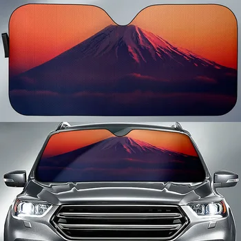 Природа на Японската планината Фуджи Авто козирка предното стъкло, Сгъваеми блокове, UV-козирка, топлинните предпазни Аксесоари за Автомобил Седан и suv
