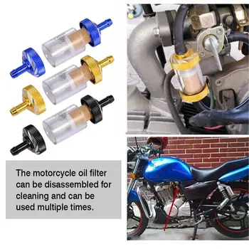 Промяна метален маслен филтър за мотор Лесен за използване Маслен филтър за мотоциклет Промяна метален маслен филтър за мотоциклет
