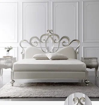 Проста придворная легло френска принцеса, бреза европейската легло, американската модерна светла луксозно легло, на тиха