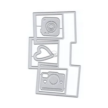 Рамка за фотоапарати DzIxY на Щанци за рязане на метал за направата на картички Комплекти на печати за подпечатване на хартия Альбомные Занаяти 2023 Нови Шаблони Шаблони