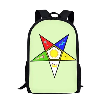 Раница с емблема на Ордена на Източната Звезда, детска, училищна чанта за студенти, Ежедневна пътна чанта за жени, мъже, юноши, ежедневна раница