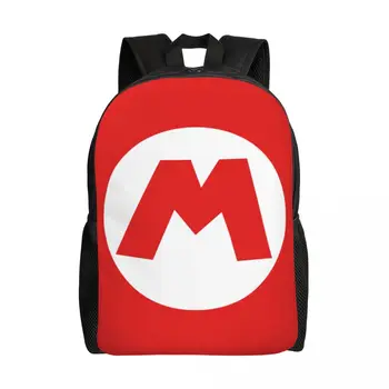 Раница с логото на Супер Marios M за мъже, жени, ученици, студенти, чанта за книги, подходящи за 15-инчов преносим компютър, дамски чанти с мультяшными игри