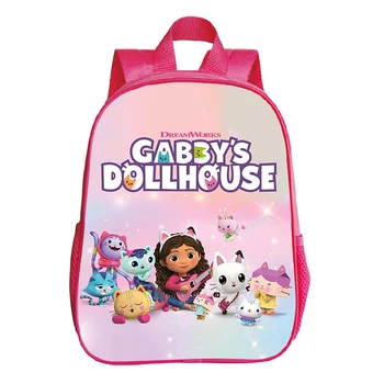 Раници за куклена къща Kidsgabby's За момичета, Кавайная розова чанта за книги, Малки училищни чанти, чанта за детска градина, Раница за ученици от началните класове в меки корици