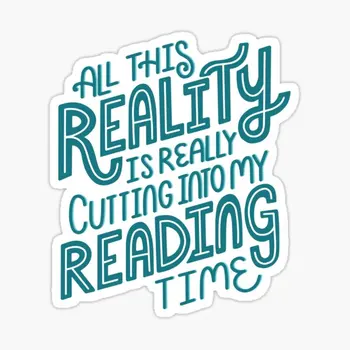 Реалност срещу четене на книга, цитат Ботаника, 5 бр. Стикери за украса на стените, хол, баня с аниме, прозорец за багаж в детска кола