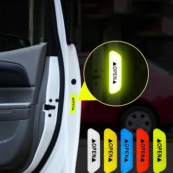Светлоотразителни стикери на вратата на колата, предупредителни за безопасно отваряне светлоотразителни ленти автомобилни аксесоари вътрешни и външни светлоотразителни стикери