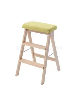 Сгъваем Стол от масивно дърво, Домакински Сгъваем стол, спестяващ място в помещението, мултифункционален лестничный стол за изкачване на стълби с двойно предназначение
