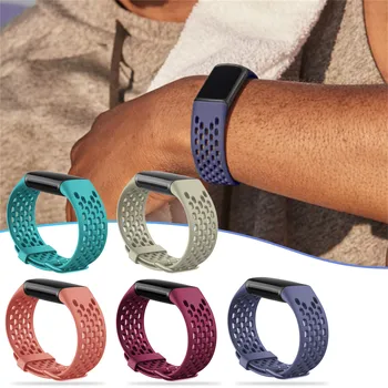 Силиконов Взаимозаменяеми Каишка За часовник, Подходящ за Fitbit Charge 5 Advanced Fitness Цветни Сменяеми Допълнителни Аксесоари