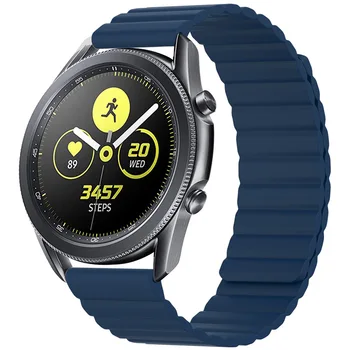Силиконов ремък за Samsung Galaxy watch 3 Active 2 Huawei watch 3/GT/GT2 Взаимозаменяеми каишка с магнитна ключалка за Amazfit GTR