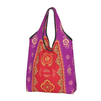 Сладък Антикварен Персийски килим, Чанти за пазаруване, Преносим Бохемски килим, Етнически племенен стил, Чанта за количка, чанта за пазаруване