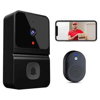 Смарт Видеодомофоны Безжичен WiFi видео домофон с камера Черно Интелигентен звънец за Сигурност
