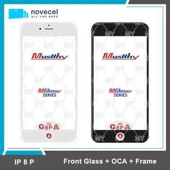 Сменное стъкло ЗЗД с рамка за iPhone 8P Преден стъклен панел при събирането За подмяна на екрана на дисплея