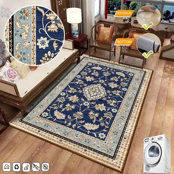 Стари персийски килими за декориране на хол, Класически килим за спалнята, старомодна подложки, Нескользящий мат, домашен мат, моющийся