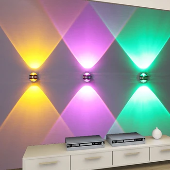 Стенен лампа с led подсветка за хол, спални, мека мебел, TV-фон, прожекторная панел, цветен стенопис KTV, персонални творчески лампа за преминаване на