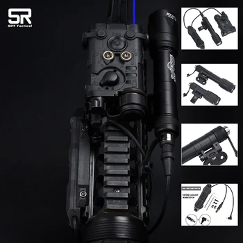 Страйкбольная Тактическа Лазерна показалка NGAL Airgun Equipment Red Dot За Лов + Ослепителна Фенерче M340 M640 + Двоен бутон за Управление на Ключа