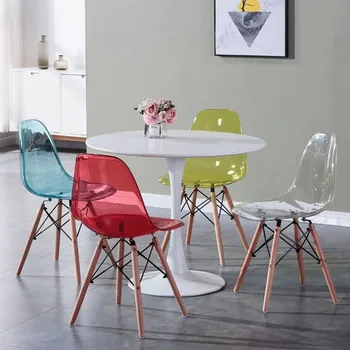 Съвременен стол за хранене, прост стол, скандинавски стол, ергономична пластмасов стол, Козметичен sillas para comedor, мебели за кухня, HY