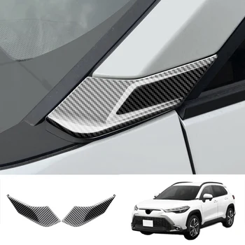 Тампон върху прозореца на колата, етикет на колона, Модификация, облицовки, Аксесоари за Toyota Corolla Cross 2021 2022 от въглеродни влакна