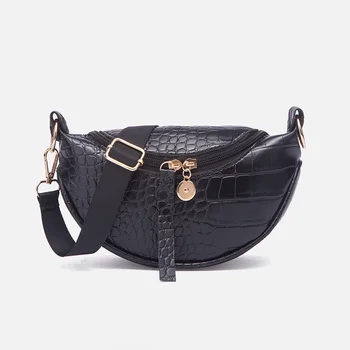 Тенденция дамски чанта от изкуствена кожа 2023, Нова мода нагрудная чанта с крокодиловым модел, дамски чанти-месинджър с цип, луксозни чанти