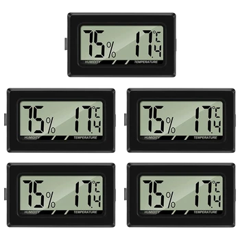 Термометър-Влагомер Мини LCD Цифров Термогигрометр за помещения, от Влага и за Офис, Детски Кът, Аквариум