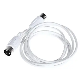 Удлинительный кабел с 5-пинов конектор MIDI DIN мъж към мъж 3 м / 9,8 фута бял цвят