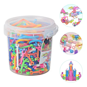 Умна Пръчка, играчка, Форт, строителен комплект Забавни детски пластмасови играчки-пъзели, Цветни пъзели за деца