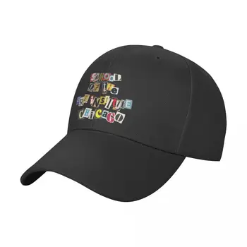 Училище института на Чикаго SAIC Лого в стил фънк-колаж, бейзболна шапка, шапка, полистирен шапки за партита, дамски шапки, мъжки