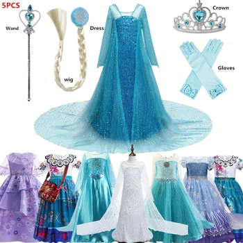Фантазийное рокля за момичета, Детски Маскировочное рокля Encanto, костюм за Cosplay, Бебешки дрехи за Парти в чест на рождения Ден, костюм на Принцеса за момиченца
