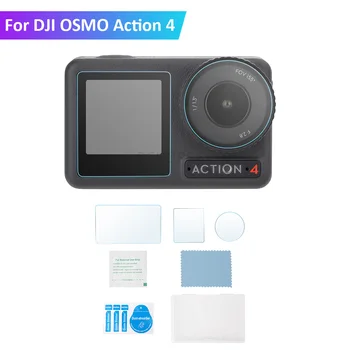 Филм от закалено стъкло 9HD, защитата на обектива от надраскване, взрывозащищенная филм за екрана, за да DJI OSMO Action 4, спортни аксесоари