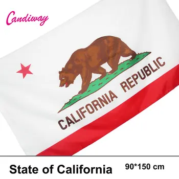 Флаг на щата Калифорния, 90x150 см, кодекс на Съединените Щати, банер, декорация на дома, полиестер, американски държавен флаг, САЩ NN112