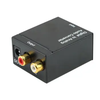 Цифров оптичен адаптер Toslink SPDIF с коаксиальным аналогов преобразувател на звука RCA с оптоволоконным кабел