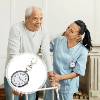 Цифрови часовници от с сплав, дамски джобен часовник за Старец, декоративна обтегач за ключове медицински сестри, д-р