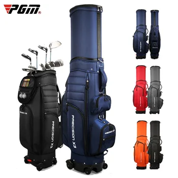 Чанта за голф на четири колела PGM, мъжки и дамски чанта за голф, Телескопична чанта с плосък спирачка QB062