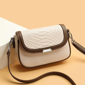 Чанта за майките на средна възраст с крокодиловым модел Advanced Sense за Пътуване До работа, Модни Универсална Чанта През рамо, Малка Квадратна Чанта