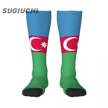 Чорапи с 3D принтом Хартата на Азербайджан от полиестер За Мъже и Жени, Всекидневни висококачествени чорапи Kawaii, чорапи за Уличен скейтборд